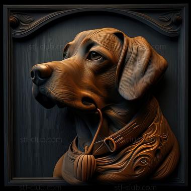 3D model st Dutch smokehond dog (STL)